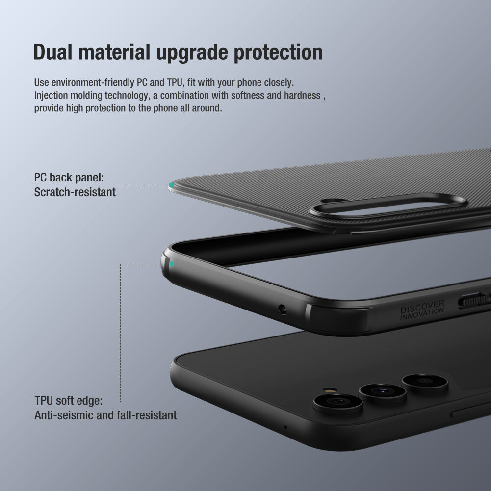 NILLKIN Super Frosted Shield Pro for Samsung Galaxy A54 5G Anti-scratch Phone Case Matte Finish PC TPU Protection Cover NILLKIN Super Frosted Shield Pro for Samsung Galaxy A54 5G Anti-scratch Phone Case Matte Finish PC TPU Protection Cover